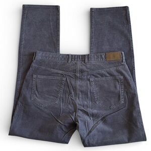 Peter Millar Crown Soft Modal Blend Corduroy Five Pocket Pants Dark Gray Mens 34
